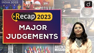 Recap 2023  Important Judgements of 2023  Drishti IAS English [upl. by Blunt]