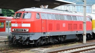 Baureihe 218  BR 218 in Heidelberg Stuttgart Ulm  Wissembourg Elsass [upl. by Nadda526]