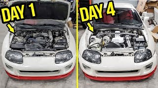 Rebuilding And Heavily Modifying A Stock 200000 Mile Toyota Supra In 4 Days [upl. by Hill657]