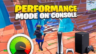 NEW HOW TO GET PERFORMANCE MODE ON CONSOLE LOW MESHES  MOBILE BUILDS PS4XBOXPS5 TEST [upl. by Norod]