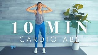 10 Minute Cardio Abs Workout  All Standing Low Impact Exercises [upl. by Atelokin706]