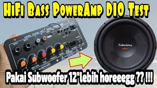 Tes HiFi Bass PowerAmp D10 dengan Speaker Subwoofer Double Coil 12 inch [upl. by Aynwad]