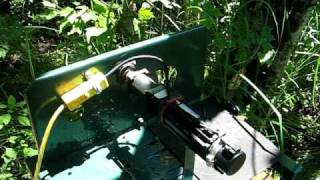 On site test of homemade Micro Hydro unit July 5 2010AVI [upl. by Omidyar]