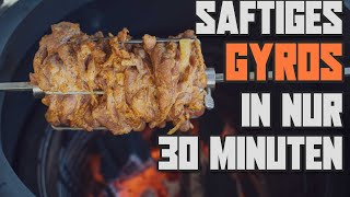 GYROS vom HOLZKOHLEGRILL  Perfekt in 30 MINUTEN 😍 [upl. by Barcroft]