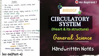 Circulatory SystemBlood Unit8 Part4  Biology  General Science  Lec36  An Aspirant [upl. by Odraboel]