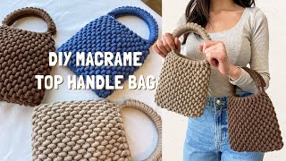 DIY  Macrame bag tutorial  Bolsa de macrame  마크라메 가방 [upl. by Maybelle]