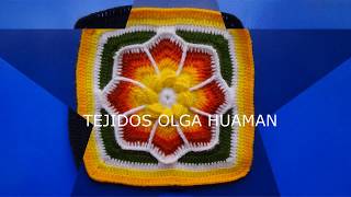 Muestras para tejer colchas y cojines a gancho o crochet  TEJIDOS OLGA HUAMAN [upl. by Aristotle]