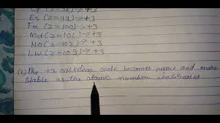 Oxidation State of Actinides Bsc semester 4th [upl. by Allcot]