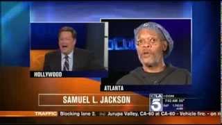 Black Actor Confusion  Reporter confuses Samuel L Jackson with Laurence Fishburne live on air [upl. by Trakas]