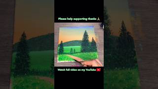 Spring Sky Evening Painting shorts painting satisfying video viral [upl. by Raama]