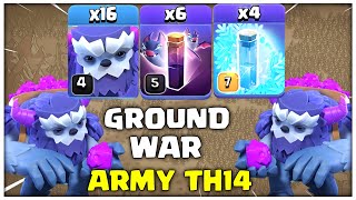 Th14 Most Powerful Ground Army  Th14 Mass Yeti Bats Attack Strategy  Clash of Clans [upl. by Tory791]