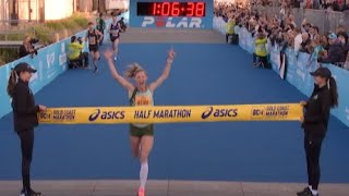 Gold Coast HalfMarathon  Keira DAmato sets American Record [upl. by Cornelie81]