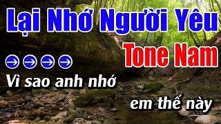 Lại Nhớ Người Yêu Karaoke Tone Nam Karaoke Lâm Beat  Beat Mới [upl. by Tolmann]