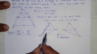 Basic Proportionality Theorem BPT ncert maths class X Ch 6 Triangle [upl. by Adnuhsed]