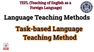 Task Based language Teaching Method [upl. by Eineg95]