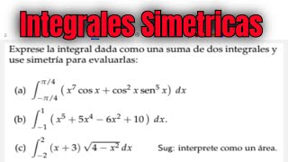 Integrales Sobre Funciones Con Simetría Par o Impar [upl. by Orth361]