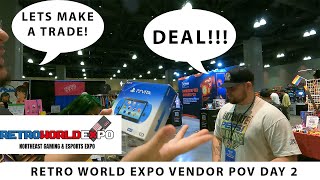 BUYER TRADED GAMES FOR A GRAIL PIECE RETRO WORLD EXPO DAY 2 VENDOR POV [upl. by Nevaj]