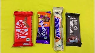 Surprise Amul Milk Chocolate Vs Sneckers Vs Crispello Vs KitKat Unboxing Asmr  Sonisingh024 [upl. by Melita]