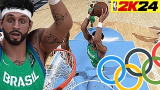 VOU JOGAR AS OLIMPÍADAS PELO BRASIL NBA 2K24 [upl. by Wilda929]