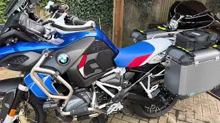 STOLEN New BMW 1250 GSA Full List of Add On Items Custom [upl. by Htebazie]