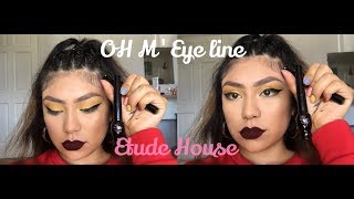 Eyeliner Tutorial Oh MEye line etude house review [upl. by Atinauj959]