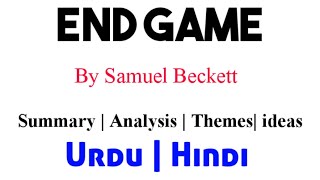 endgame by Samuel Beckett summary analysis and themes in hindiurdu [upl. by Idnahk554]