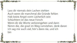 Herbert Grönemeyer  Zieh Deinen Weg Lyrics [upl. by Ignaz]