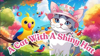 A Cat with a Shiny Hat  Fun Nursery Rhyme for Kids  Nursery Poem [upl. by Anirtak580]