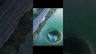 Drain Hole  Morning Glory Spillway CA from Monticello Dam to Berryessa Lake [upl. by Ignatia]