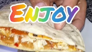 asmr enjoy breakfast with a wrap eggomellete [upl. by Notlrak666]