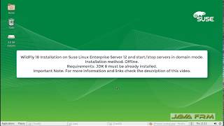 WildFly 18 Installation on Suse Linux Enterprise Server 12 and startstop servers in domain mode [upl. by Lakym]