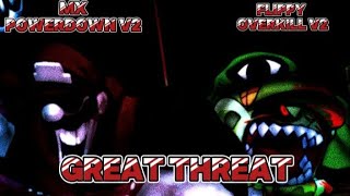 great threat  mx vs flippy  powerdown v2 x overkill v2 FNF MASHUP [upl. by Feinstein]