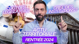 ACTU TERRITORIALE RENTRÉE 2024  crise institutionnelle JO IA NouvelleCalédonie [upl. by Aiyram]