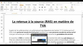 La retenue à la source RAS en matière de TVA et comptabilisation [upl. by Bury]