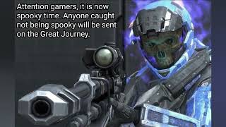 Spooky Time Halo skeletonposting Halloween MEME thing [upl. by Anahsal]