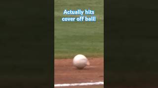 Real MLB player knocks the cover off the ball a la Roy Hobbs [upl. by Monaco]