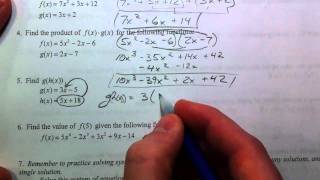 Algebra 2 Midterm Review 19 [upl. by Ymor]