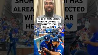 Teoscar Hernández Heard From Shohei Ohtani After Signing With Dodgers💙 baseball shorts [upl. by Vtehsta]