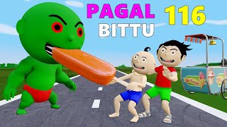 Pagal Bittu Sittu 116  Garmi Mein Ice Cream  Bittu Sittu Toons  Desi Comedy Video Cartoon Comedy [upl. by Eda120]