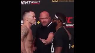 Colby Covington vs Tyron Woodley face off [upl. by Dombrowski846]