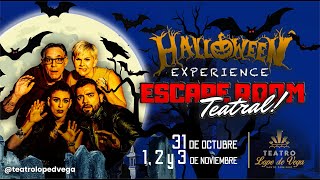 Vive una experiencia multisensorial HalloweenExperienceTeatral Escape Room en Teatrolopedvega [upl. by Anoiuq]