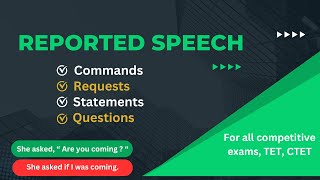 Reported speech  convert commands requests statements questions to indirect speech [upl. by Ninehc]