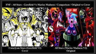 FNF  All Stars Marios Madness  Gorefield  Comparison  Original Vs Cover [upl. by Lemay]