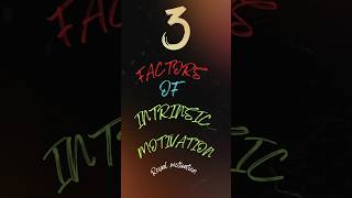 What is intrinsic motivation  Motivation shorts motivation facts [upl. by Trevorr]