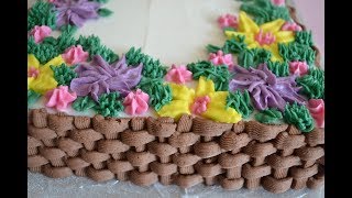 Blechkuchen aufpeppen Korb mit Frühlingsblumen [upl. by Selrhc]