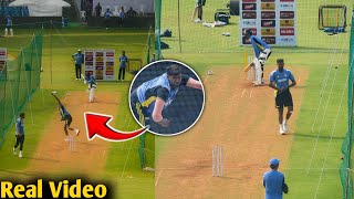 Shubman gill Practice on Harshit rana Ball  Harshit rana nets practice [upl. by Arelc654]