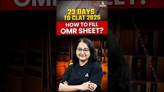 How To Fill OMR Sheet  clat2025 omr sheet shortvideo viralvideo law [upl. by Lexerd589]