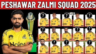 PSL 2025 Peshawar Zalmi Squad  Peshawar Zelmi New Squad For PSL 2025  PZ Squad For PSL 2025 [upl. by Oneida]