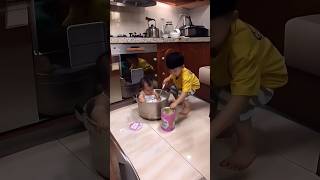 The milk bath that the brother gave his sister was really expensive funny cutebaby [upl. by Adnaloy923]