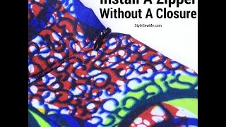 How to Sew A Zipper Without A Closure [upl. by Seline470]